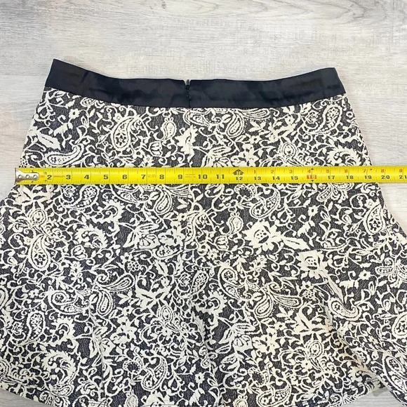 Rickis Quilted Brocade Jacquard Size  8 Ivory A-Line Skirt - Picture 9 of 15